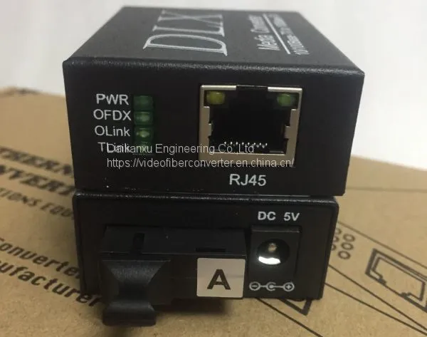 6x4.2x2.2cm Super Mini Series 10/100M Fiber Media Converter Multi-mode SC Single-fiber 2KM IP Camera to Fiber Optic Transmitter and Receiver photo-3
