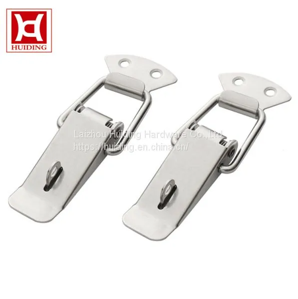 Stainless steel box spring loaded toggle latch chest trunk latch catches hasps