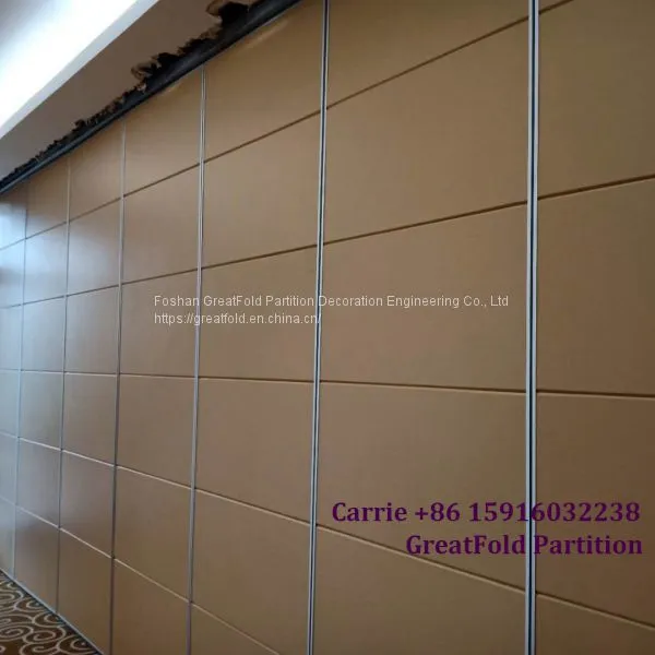 Manufacturer Movable Folding Glass Wood Partition Design for Restaurant photo-3