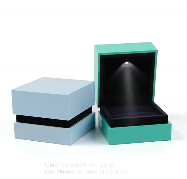 Custom Color Luxury LED Lighted Propose Engagement Ring Jewelry Box For Sale photo-5