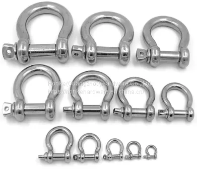 HKS370 Heavy Duty Anchor European Type Stainless Steel Screw Pin Joining Lifting Dee Ring Shackle photo-2