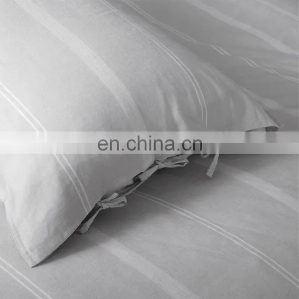 Reversible Removable Quilt Bed Full Queen Cotton Linen Blended Duvet Cover Set photo-4