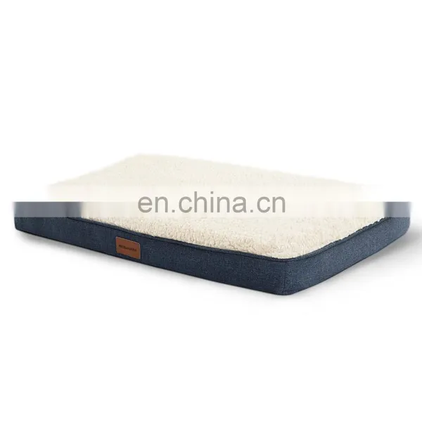 2020 Wholesale Modern Grey Raised Indestructible Memory Foam Dog Pet Mat Beds photo-2