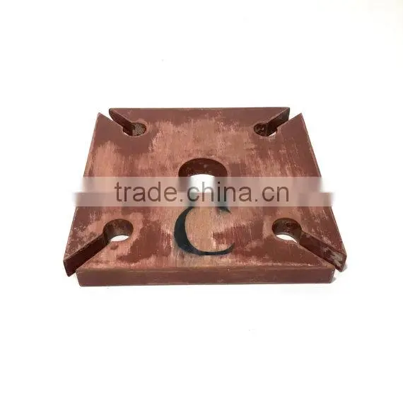Custom Logo and Color Solid Wooden Wine and Glasses Organizer Holder photo-2