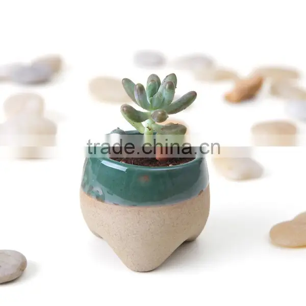 Promotional Item White Swan Shaped Small Ceramic Flower Pots