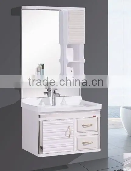 China Economical Wall Hung Cabinet With Mirror and Light Frpm Henan photo-2