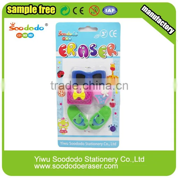 Mini Cloth Shoes Shaped Rubber Eraser photo-2