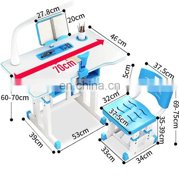 High Quality Modern White Pink Light Kids Art Homework Drawing Study Folding Table Children's Learning Table for Sale photo-3
