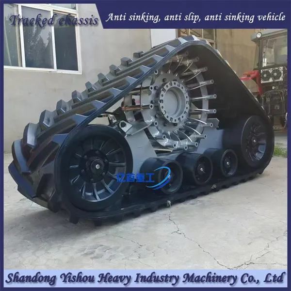 Customized modification of large anti sinking half chain rail harvester tractor
