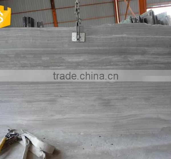 Chinese Natural Design Polished Grey Wood Grain Floor Marble Tiles photo-5