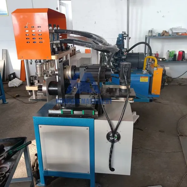 Stainless Steel Pipe Hose Clamps Making Machine PLC Gearbox Bearing Gear Engine Pump-Barrel Forming Metal Hoop Locking Machine photo-5