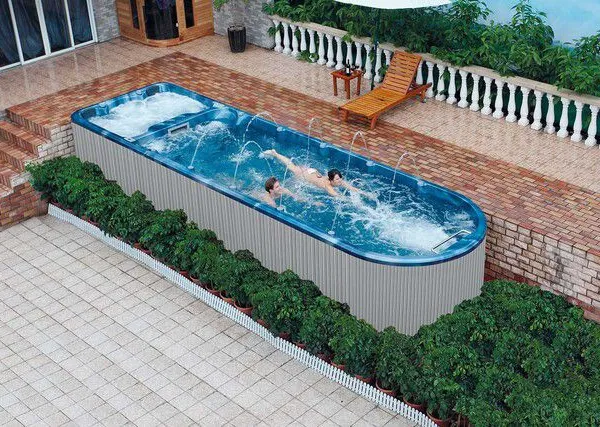 Villa Infinity Pool; B&B Smart Temperature Control Surfing Against the Current; Outdoor Acrylic Finished Product for Home Use