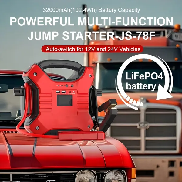 1200/600A 12/24V Jump Starter Power Pack Lithium-ion Phosphate (LiFePo4) photo-3