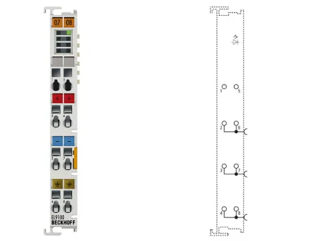 BECKHOFF EL9100 EtherCAT Potential Supply Terminal 24V DC 10A Power Feed Module Original New photo-2