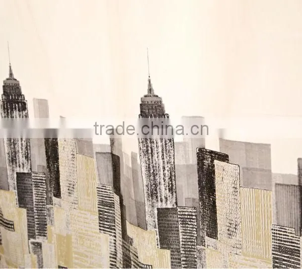 Shower Curtain Candy Stripe Printed, Hot Sale Classic Bathroom Waterproof Curtain photo-4