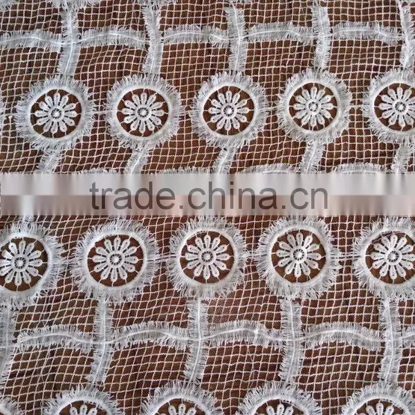 2016 Milk Silk Lace Fabric Design With Flower Polyester Lace Fabric for Garment Accessory photo-5