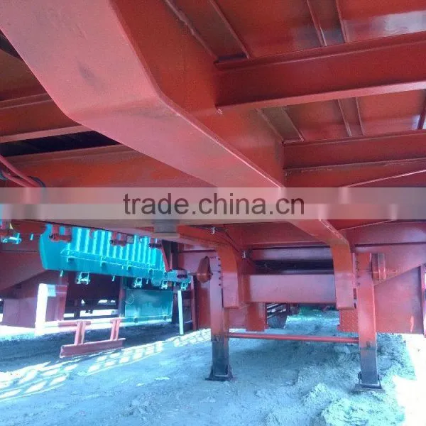 Used 11m Howo Container Flatbed Truck Trailer / Cheap Low Flatbed Trailer in Shanghai photo-2
