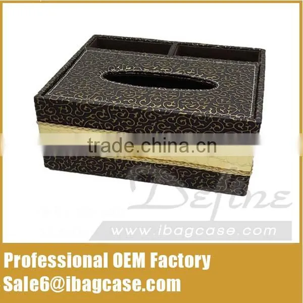 Modern Leather Office Tissue Box Holder