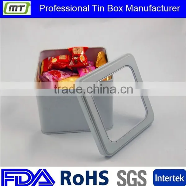 Small Square Window Tin Box Package photo-3