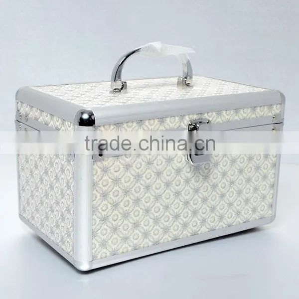 AN30 ANPHY Aluminum Suitcase Jewelry Storage Box Inner Trays With Mirror Metal Handle Lock Case Cosmetic Case Makeup Box photo-2