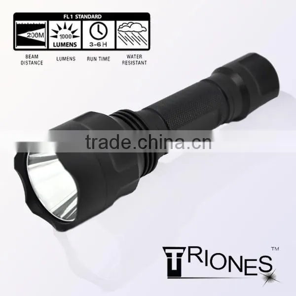 (160117) Rechargeable Waterproof Long Range Super Bright Led Flashlight