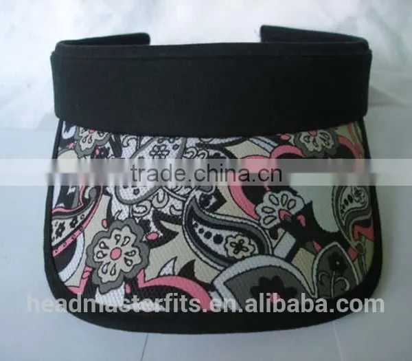 Printed Brim Cheap Funny Black Truck Sun Visor Cap Sun Visor Hat photo-2