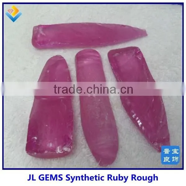 Hot Sale Synthetic Red Ruby 3# Corundum Rough Uncut Stone photo-2