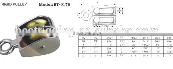 2mm HARDWARE RIGGING DOUBLE WHEEL RIGID PULLEY photo-2