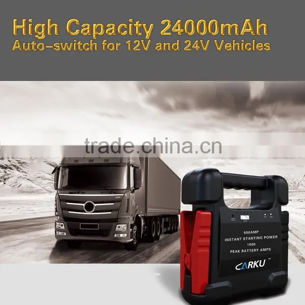 2016 New Arrival 12v/24v Gasoline&Diesel Carku Car Jump Starter 2400mAh Car Accessories photo-6