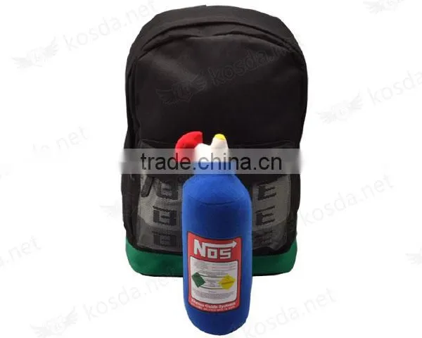 2016 New Cheap Classic Green and Black Belt Harness Canvas Racing Backpack Laptop Bag,Shoulder Car Backpack Bag photo-2