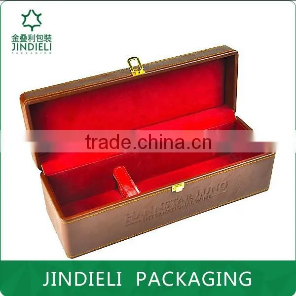 Leather Wine Carrier Packaging Box for Single Bottle photo-2