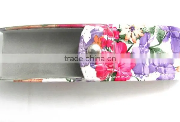 Colorful Flower Pattern Handmade Eyeglasses Glasses Case photo-4