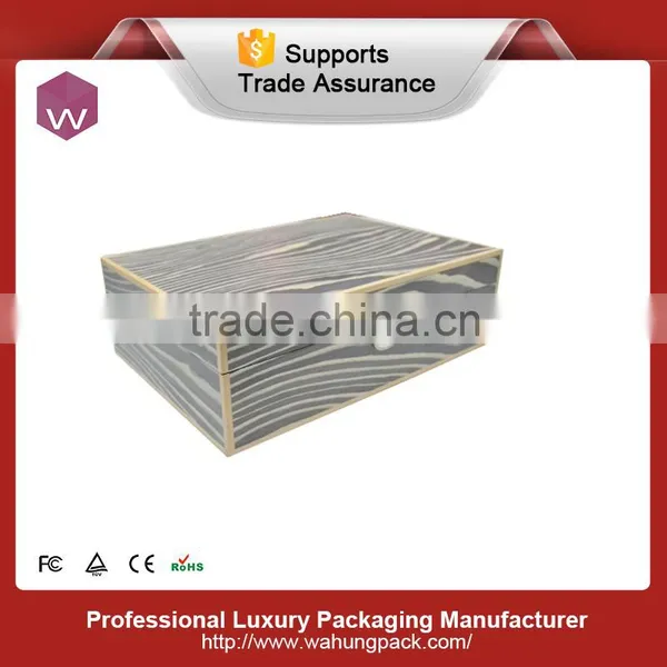 Matte Painting Luxury Wood Grain Paper Box for Jewelry photo-2
