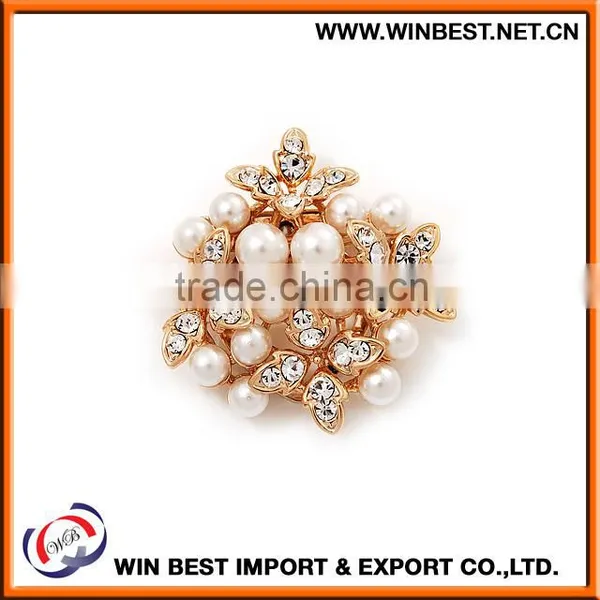 China Wholesale Costume Jewellery Trendy Brooches, Rhinestone Costume Jewelry photo-5