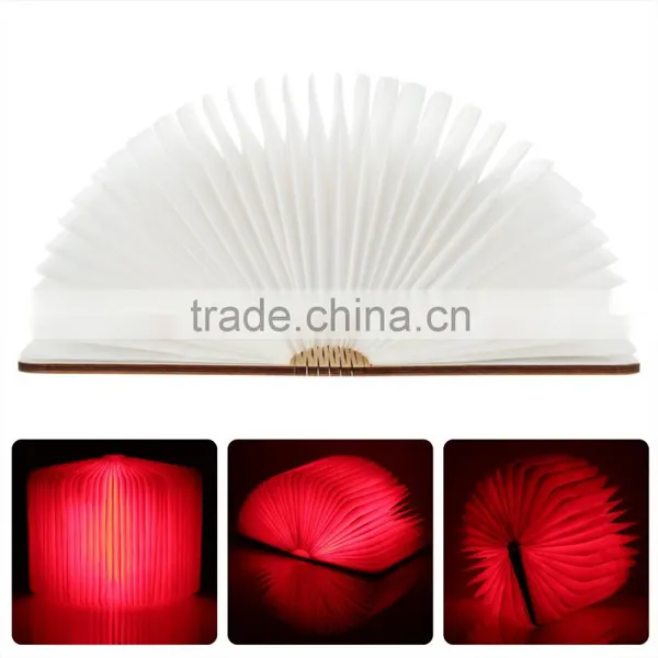 Folding LED Nightlight Creative LED Book Light Lamp Best Home Novelty Decorative USB Rechargeable Lamps White/Warm/Blue/Red photo-2