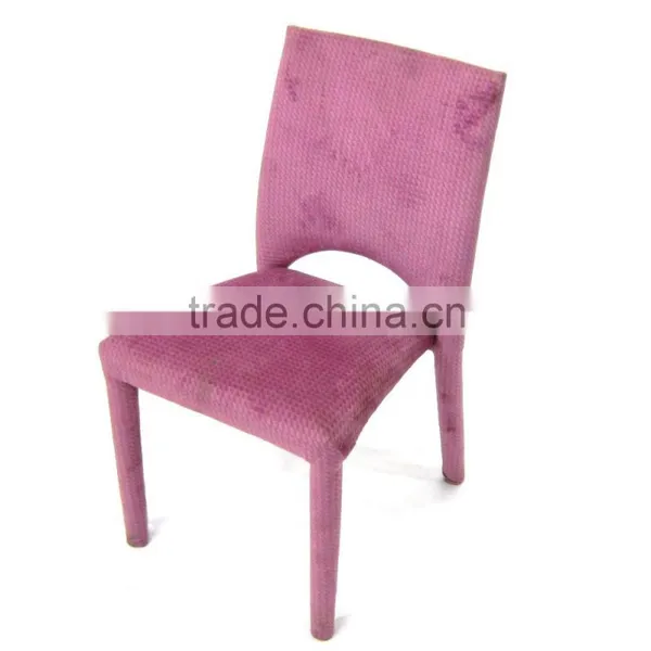 Fabric Upholstery Iron Base Dining Chair photo-6