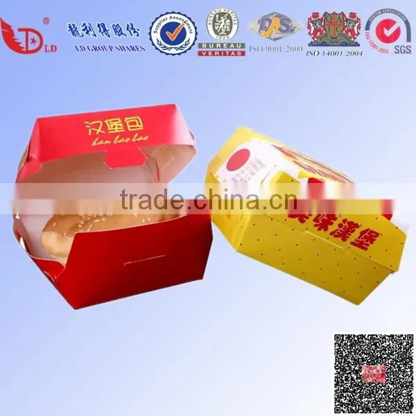 China Fast Food Packaging Hamburg Foldable Box photo-5