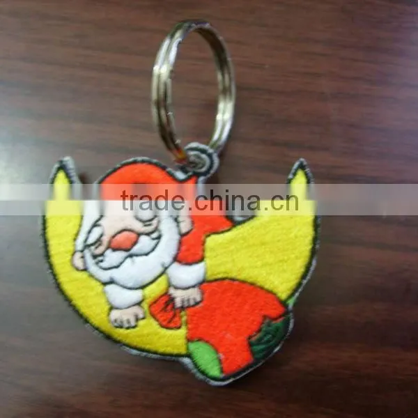 Double-sided Embroidery Patch / Doraemon Keychain Embroidery Badge / Custom Keychain Emboridered Patch photo-4