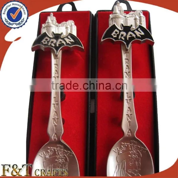Zinc Alloy High Quality Pearl Nickel Souvenir Spoon for Your Desgin photo-5