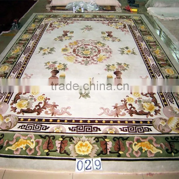 Golden Color VIP Room Handmade Carpet With Carving,Handtufted Carpet With Carving photo-3