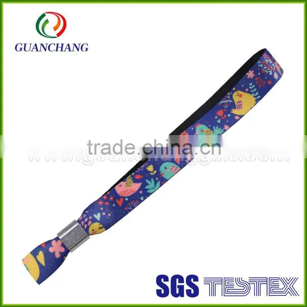 Multicolor Charm Fabric Wrist Band, Promotional Woven Fabric Wrist Band photo-3
