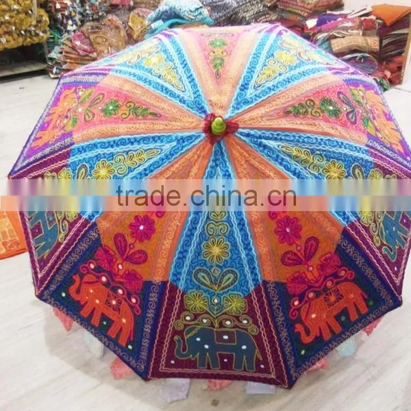 Buy Exclusive Multicolour Vintage Garden Umbrella For Open Restaurants And Cafes / Pools photo-2