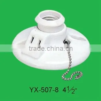E27 Ceiling Porcelain Lampholder With Switch YX-507-6 photo-3