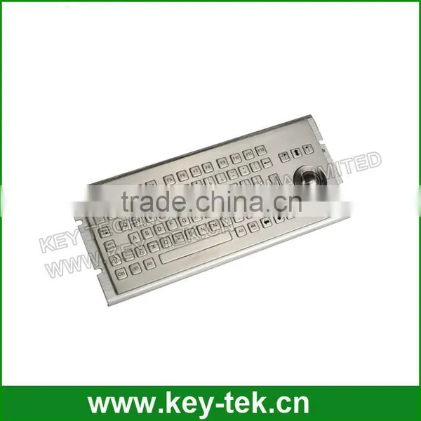 MIni Industrial 0.45mm Short Stroke Ip65 Usb Metal Keyboard With Trackball photo-2