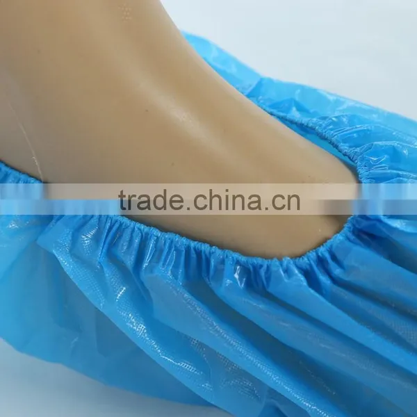 Outdoor Waterproof Blue CPE Disposable Shoe Covers photo-4