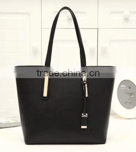 Woman Leather Tote Hang Bag