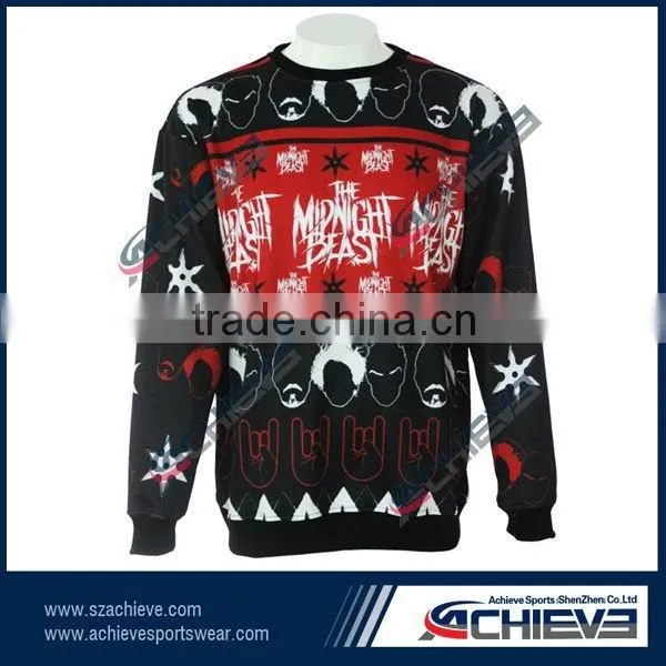 2015 All Over Printed Sweatshirt Custom Sublimation All Over Print Crewneck Sweathirts photo-3