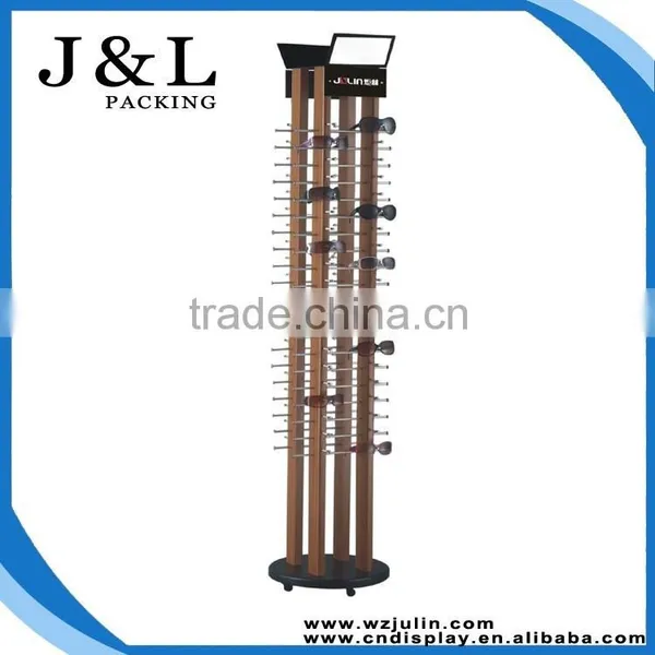 80pcs Popular Wooden Sunglasses Display Rack, Glasses Display Stand