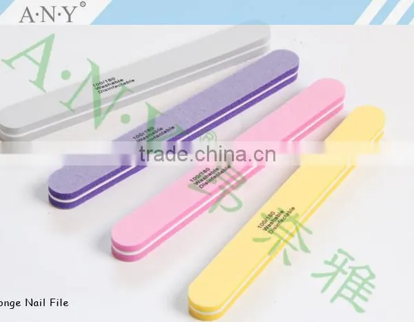 Professional Nail Care Polishing Sponge Sanding Nail File 100/180 Grit photo-2