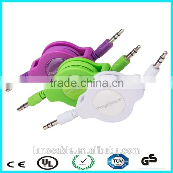 3.5mm Male to 3.5mm Female Aux Jack Retractable Cable photo-6